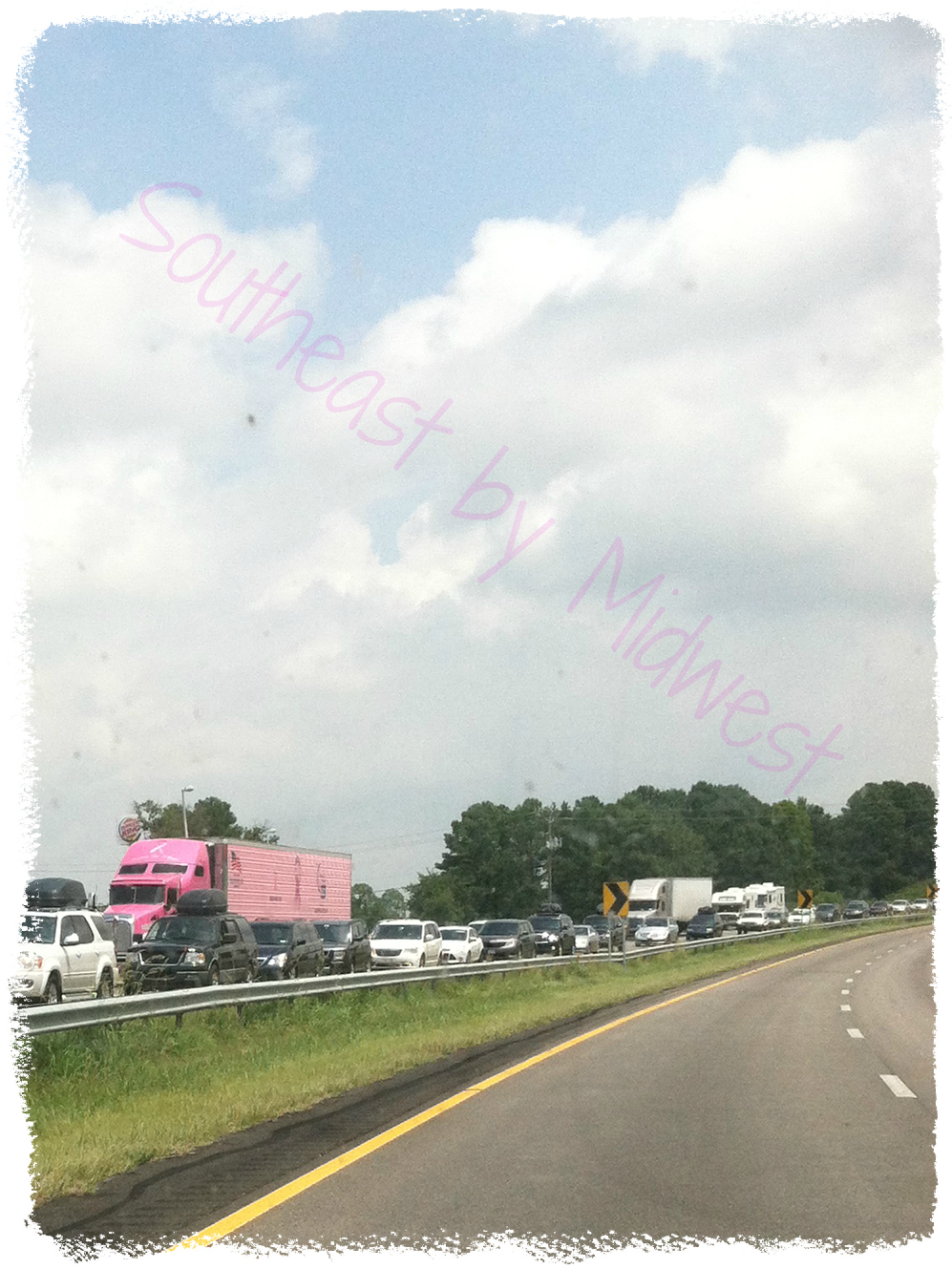 Breast Cancer Awareness Semi Truck on southeastbymidwest.com #dailyphoto