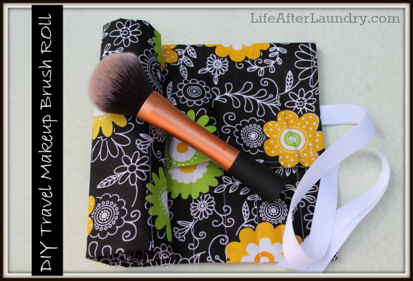 DIY Travel Makeup Roll by Life After Laundry