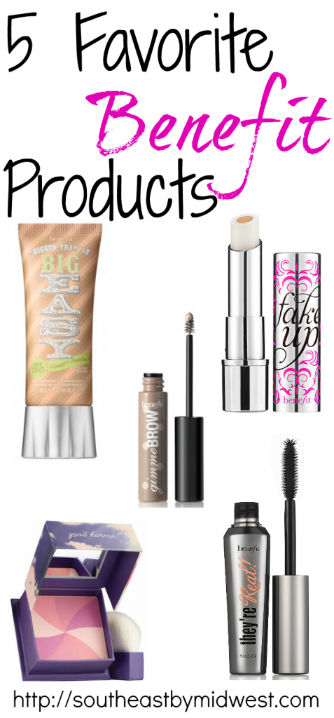 5 Favorite Benefit Products on southeastbymidwest.com #benefit #benefitcosmetics #bigeasy #fakeup #gimmebrows #hervana #theyrereal
