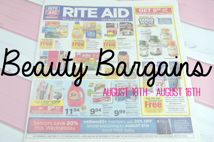 Beauty Bargains August 10th to August 16th Featured Image on southeastbymidwest.com #beauty #bblogger #beautyblogger #beautybargains #cvs #kmart #ulta #riteaid #walgreens