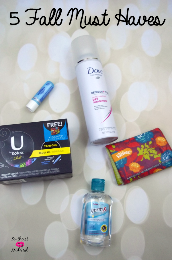 5 Fall Must Haves on southeastbymidwest.com #fall #musthaves #dove #ubykotex #kleenex #germx #nivea #walmart