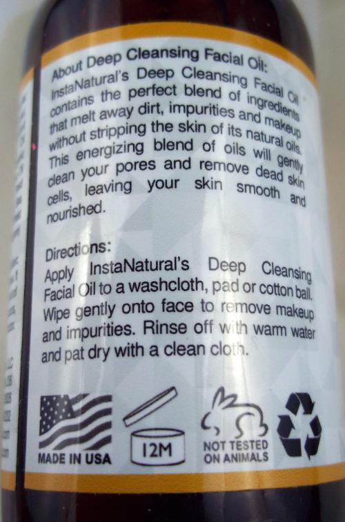 InstaNatural Deep Cleansing Facial Oil Directions on southeastbymidwest.com #InstaNatural #skincare #beauty