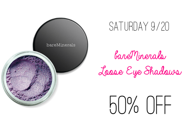 Ulta 21 Days of Beauty Steals Saturday 9/20 bareMinerals Loose Eye Shadows on southeastbymidwest.com #ulta #beautysteals #bareminerals