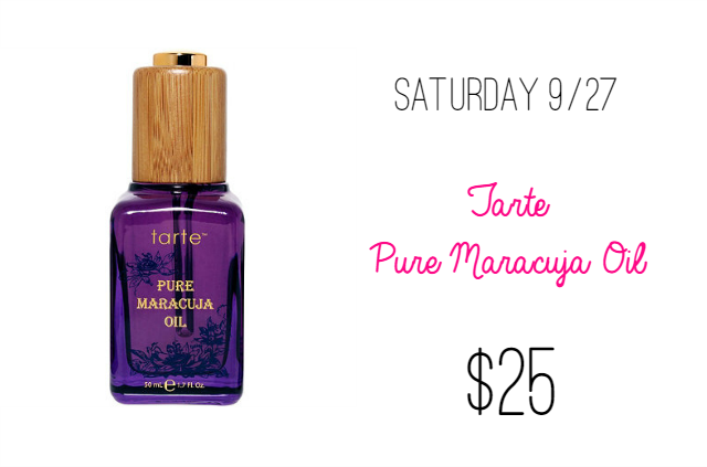 Ulta 21 Days of Beauty Saturday 9/27 Tarte Pure Maracuja Oil on southeastbymidwest.com #ulta #beautysteals #tarte