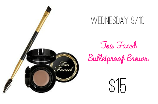 Ulta 21 Days of Beauty Steals Wednesday 9/10 Too Faced Bulletproof Brows on southeastbymidwest.com #ulta #beautysteals #toofaced