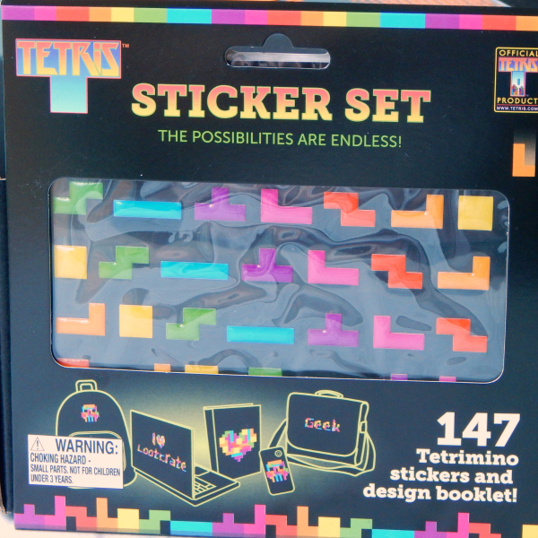One item in the December Loot Crate was a Tetris Sticker Set