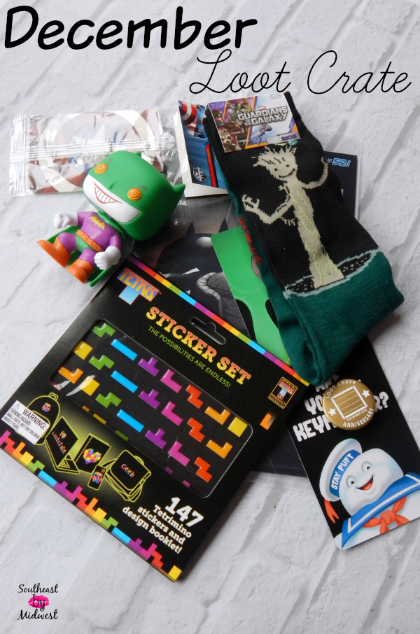 The December Loot Crate contained tons of different geeky products.