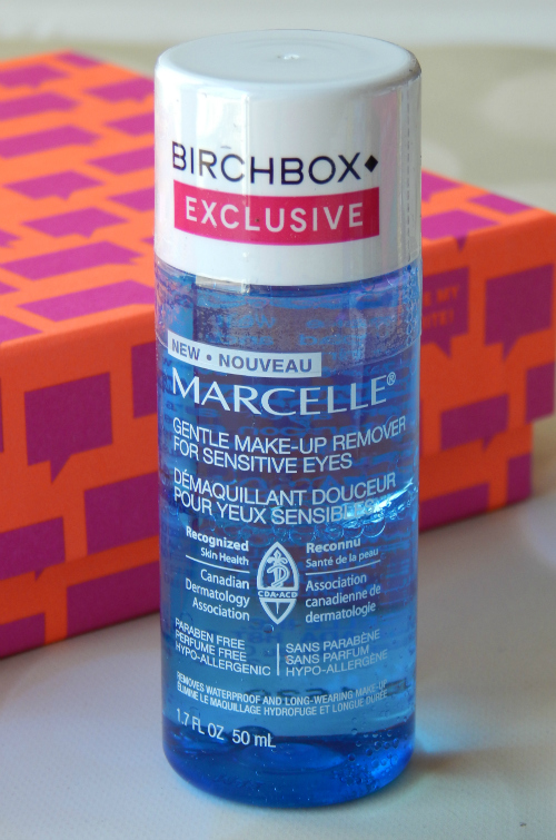 One item in the February Birchbox was Marcelle Eye Makeup Remover