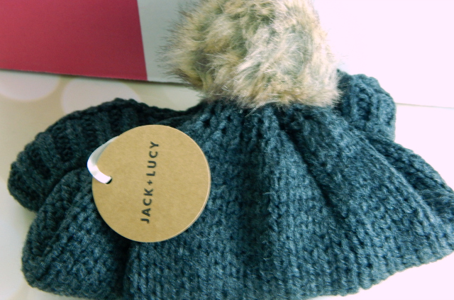 One item in the January Popsugar Must Have Box is the Jack and Lucy Pom Pom Beanie