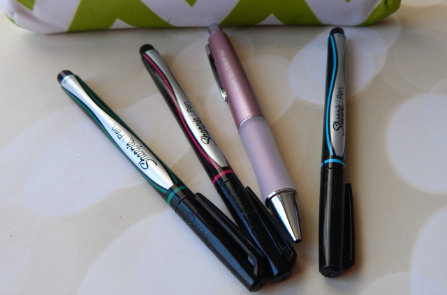 One of the ways that I use makeup bags in the Victoria's Secret Tote is for the pens I use with my Erin Condren planner