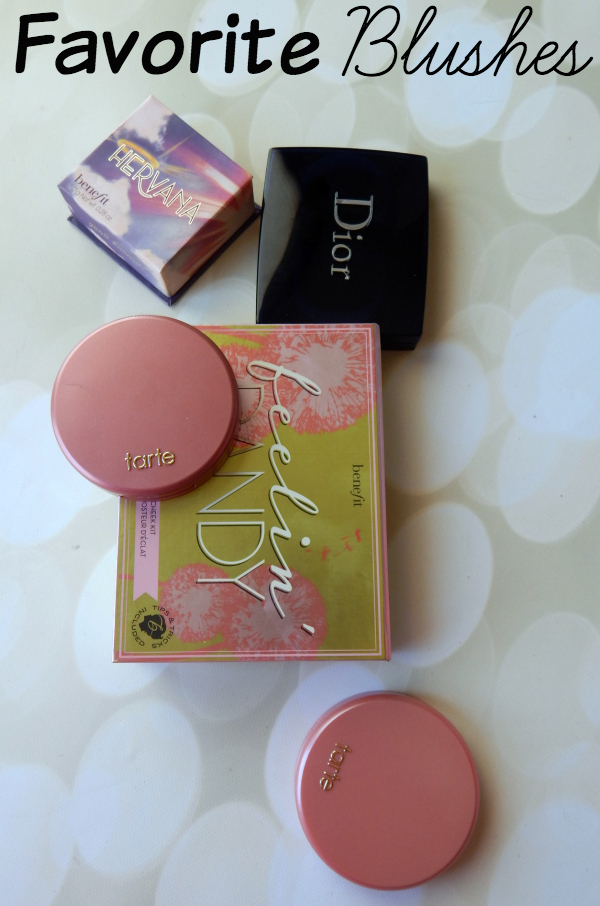 Some of my favorite blushes are ones from Benefit, Tarte, and Dior