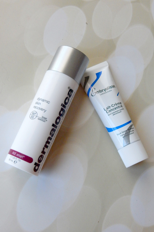 Two items in my February Favorites are Dermalogica Dynamic Recovery Lotion and Embryolisse Moisturizer