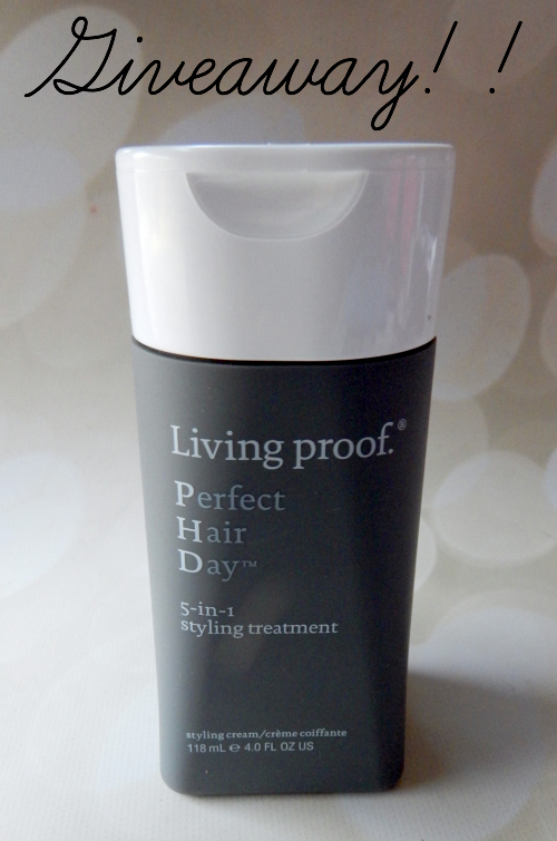 A giveaway for Living Proof Perfect Hair 5-in-1 Styling Treatment
