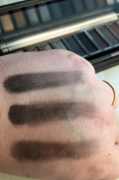 Urban Decay Naked Smoky Palette Black Market, Smolder, and Password Swatches #beauty #bbloggers #cosmetics #urbandecay