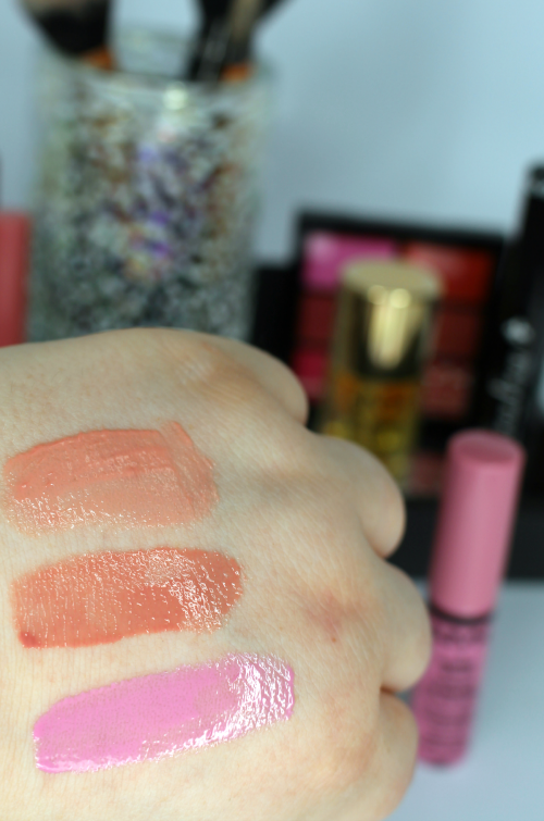 NYX Butter Glosses Creme Brulee, Tiramisu, and Merengue Swatches || Southeast by Midwest #beauty #bbloggers #nyx