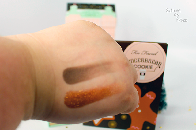 Too Faced Grand Hotel Palette Gingerbread Cookie Swatches Row 1 || Southeast by Midwest #beauty #bbloggers #toofaced #grandhotel