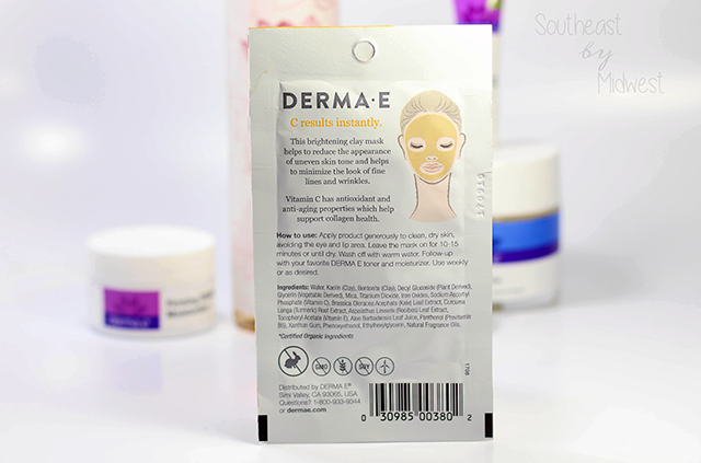 Derma E Face Masks Review Vitamin C Mask Back || Southeast by Midwest #dermae #dermaesocial #beauty #bbloggers #beautyguru #skincare