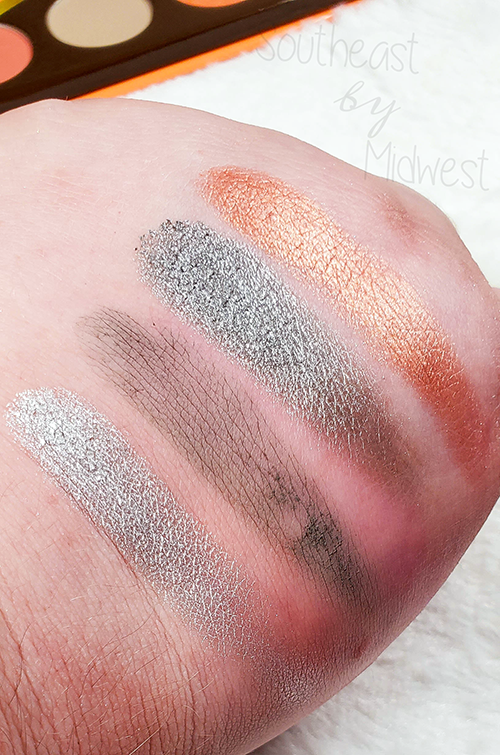 Juvia's Place Coral Palette Row 1 Swatches || Southeast by Midwest #beauty #bbloggers #eyeshadow #juviasplace