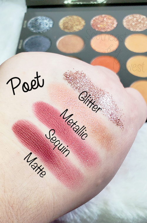 Tati Vol 1 Eyeshadow Palette Poet Swatches || Southeast by Midwest #beauty #bbloggers #tatibeauty #swatches