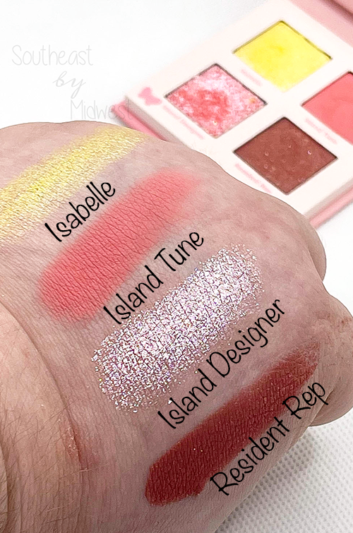 5 Star Island Palette Swatches || Southeast by Midwest #beauty #bbloggers #colourpop #animalcrossing